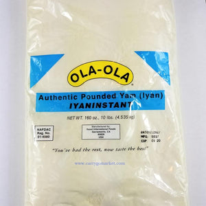 Ola Ola Pounded Yam Flour 10lbs (Available for Same-Day Local Delivery and Curbside Pickup Only)